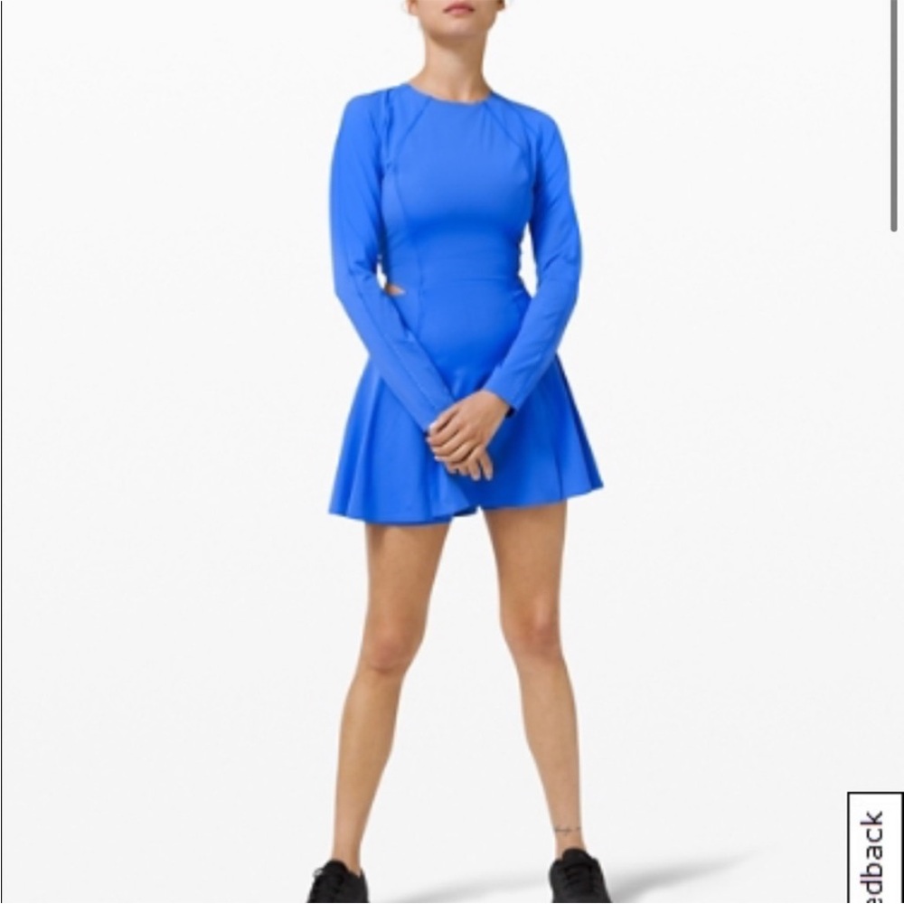 Lululemon Athletica Vibrant Blue Long Sleeve Dress
